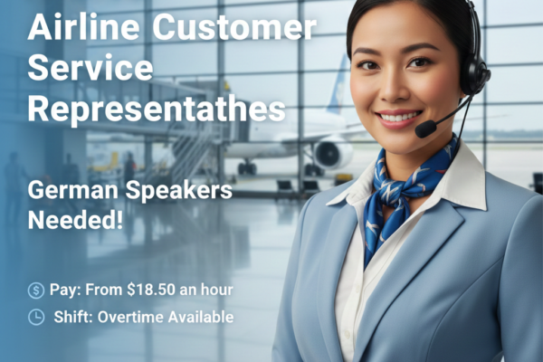Airline Customer Service Representatives (German Speakers Needed)