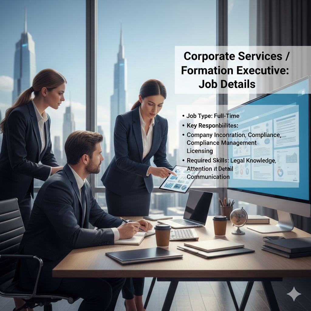 Corporate Services/ Company Formation Executive Job type Full-time