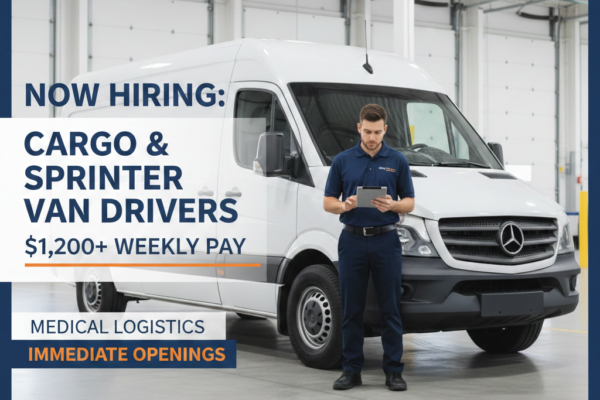 Cargo or Sprinter Van Driver 1200+weekly