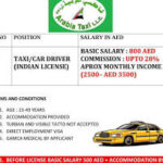 Private driver in Dubai salary 2000-2500